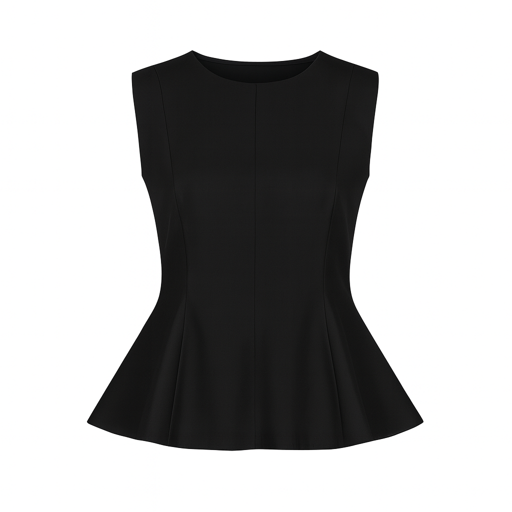 Sleeveless flare top