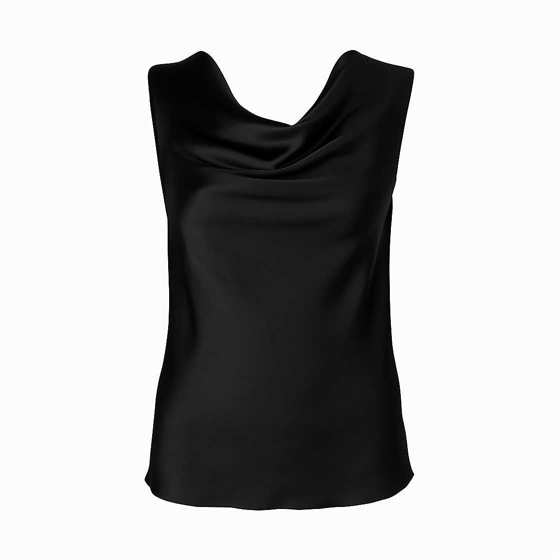 Satin sleeveless plain top