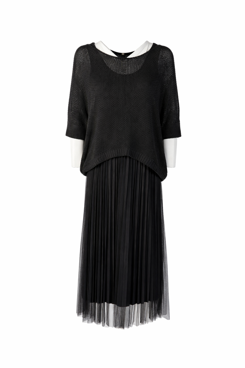 Crochet and tulle dress LOUIZA FASHION
