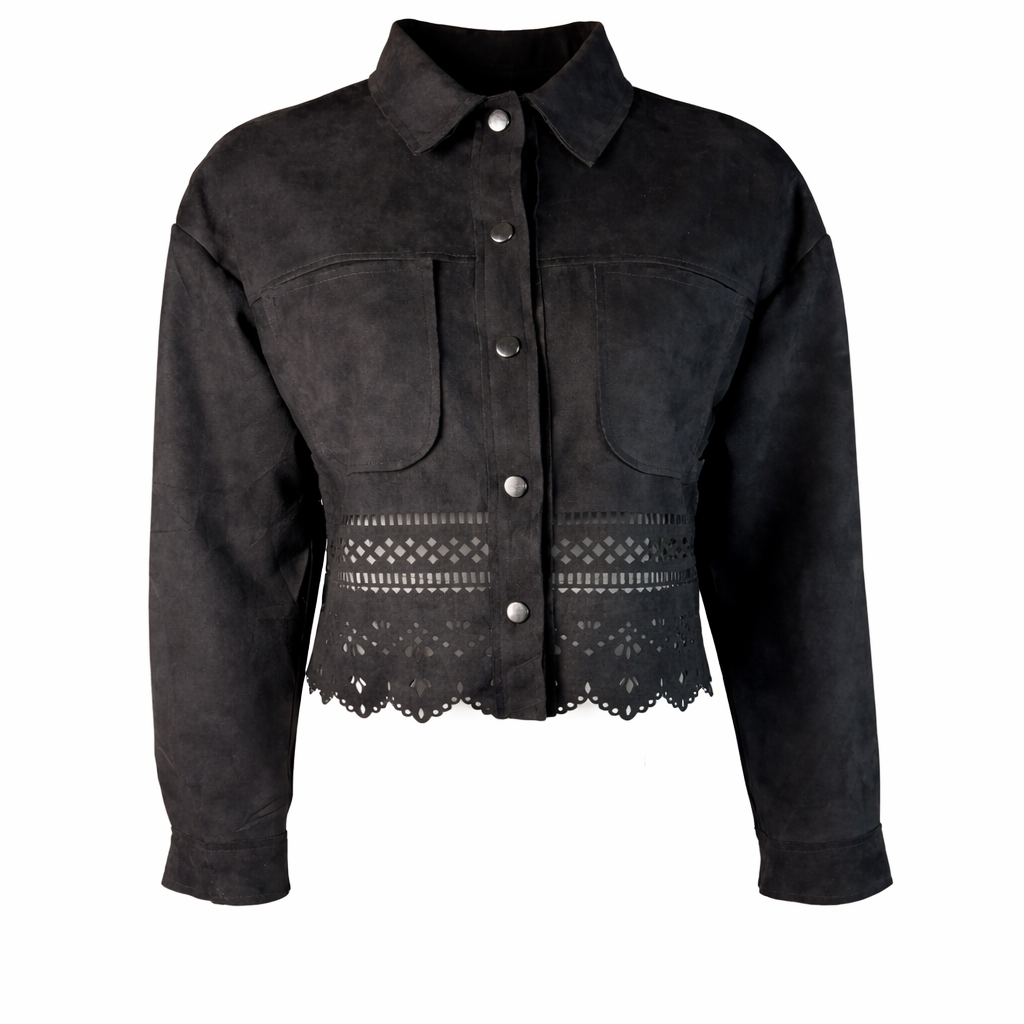 Suede cropped jacket LAMIAR
