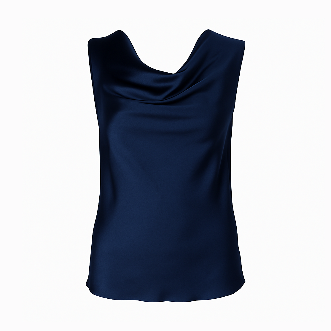 Satin sleeveless plain top Kis2