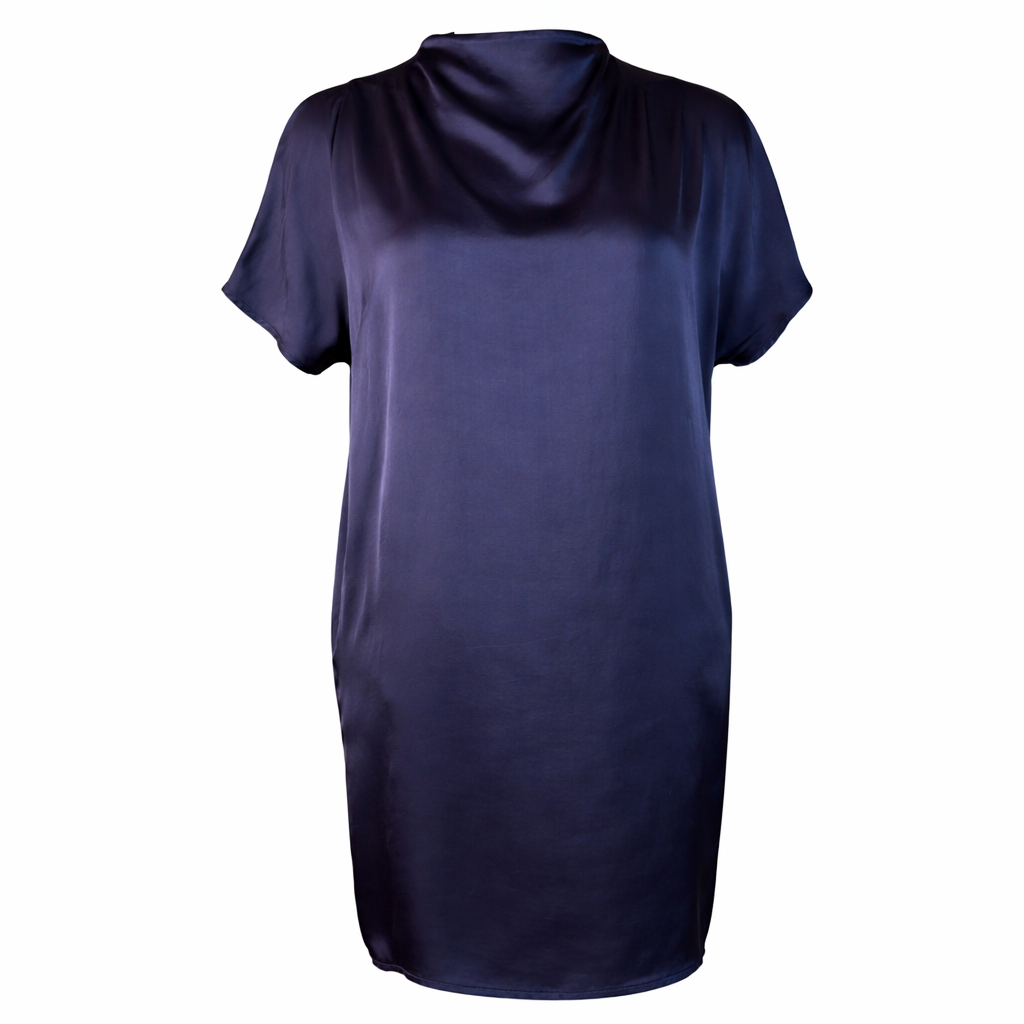 Short sleeves navy blue dress GOLD AND GOLD