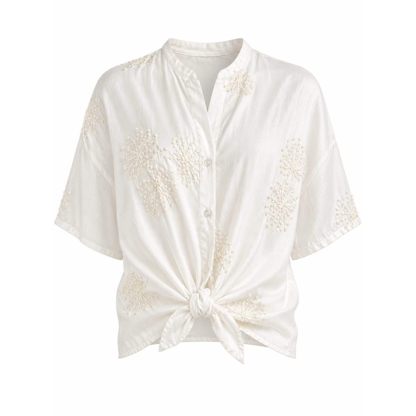 Embroidered off white shirt