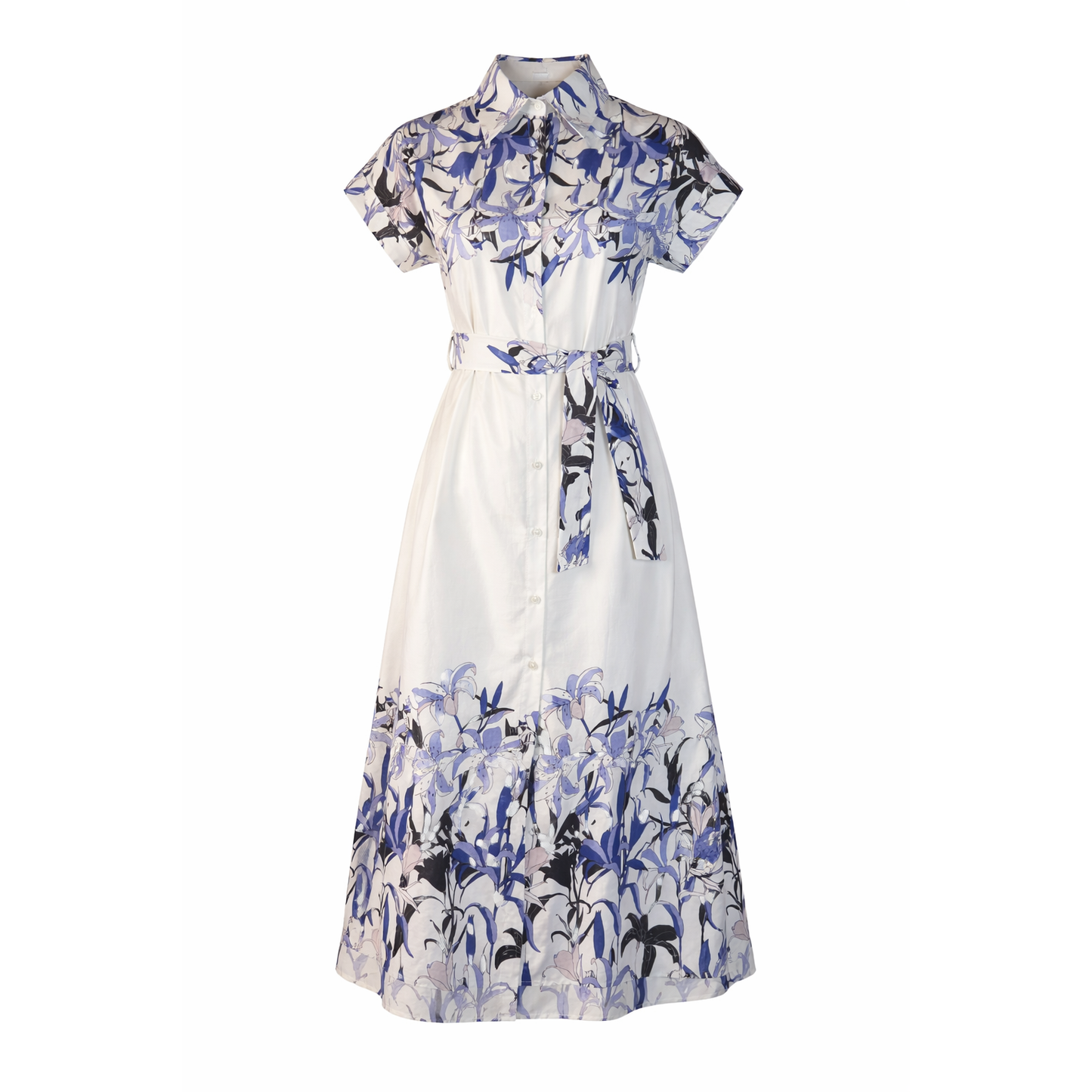 Printed shirt dress GOLD AND GOLD