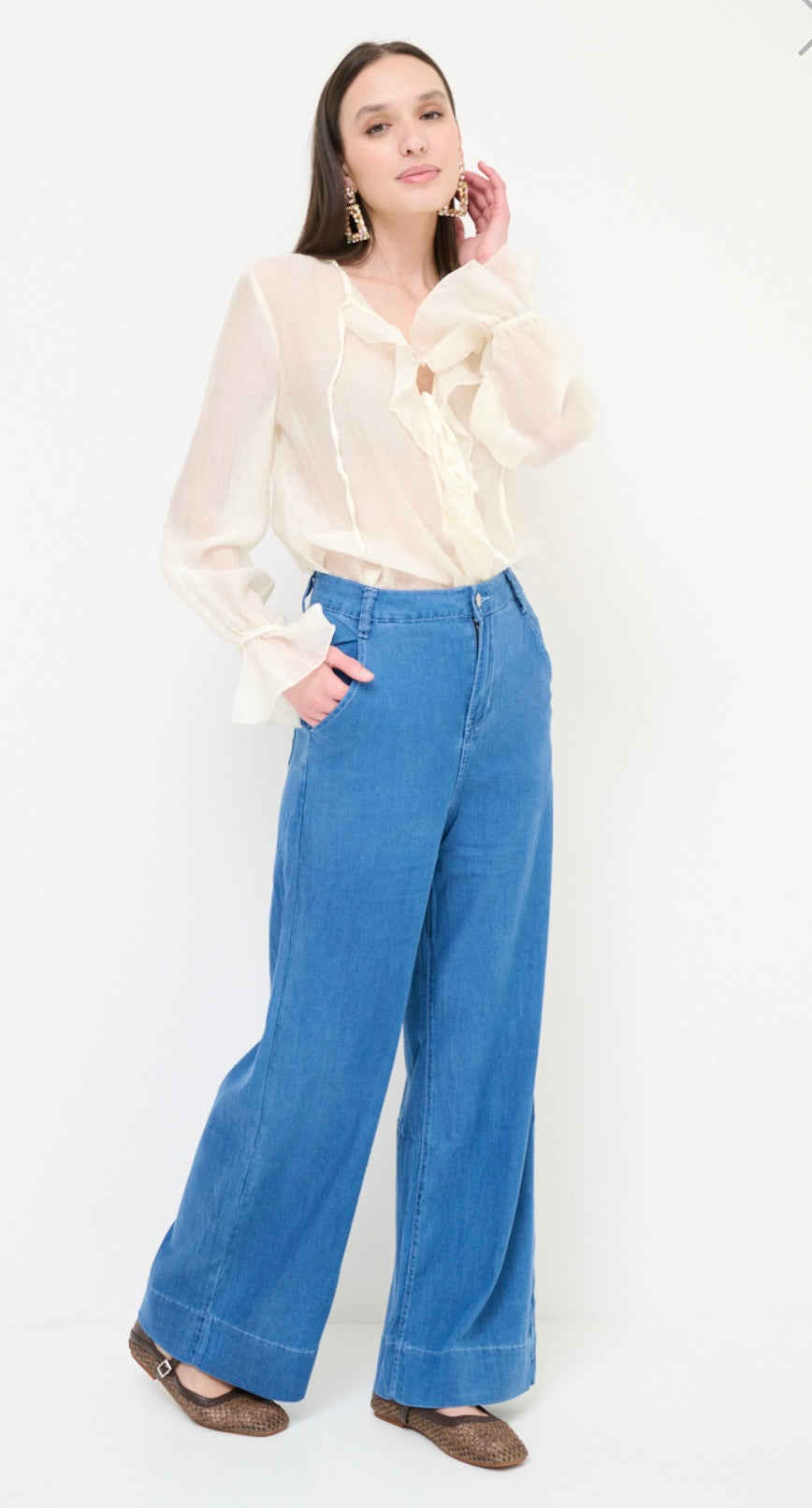 Light blue denim jeans CHERRY BLUE