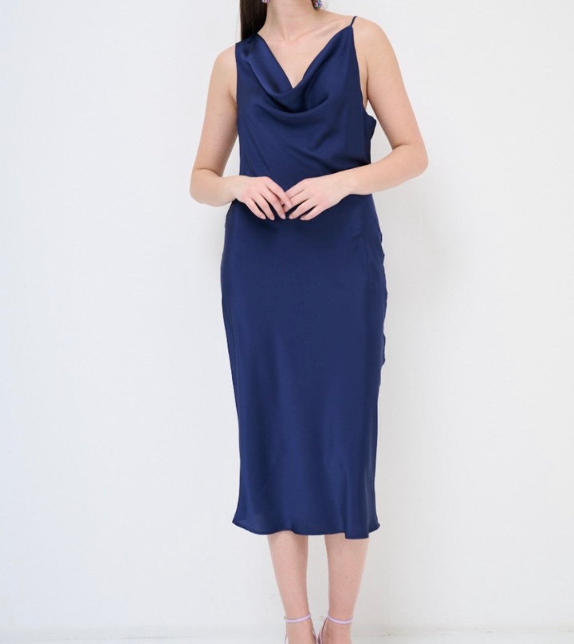 Asymmetrical dress CHERRY BLUE
