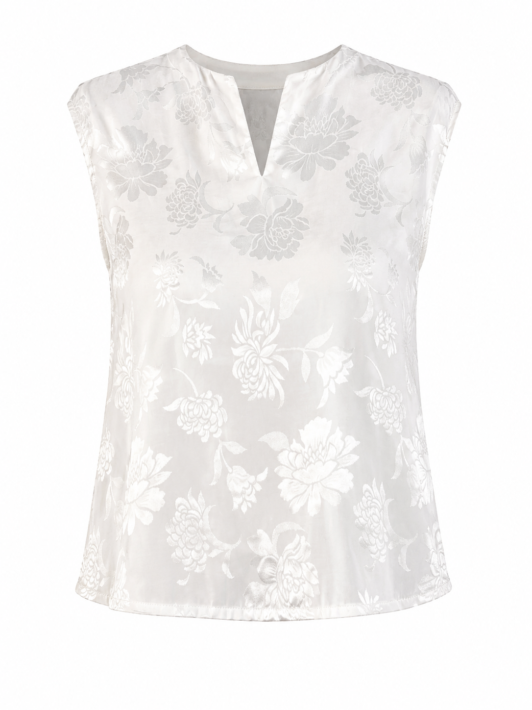 Printed floral white top