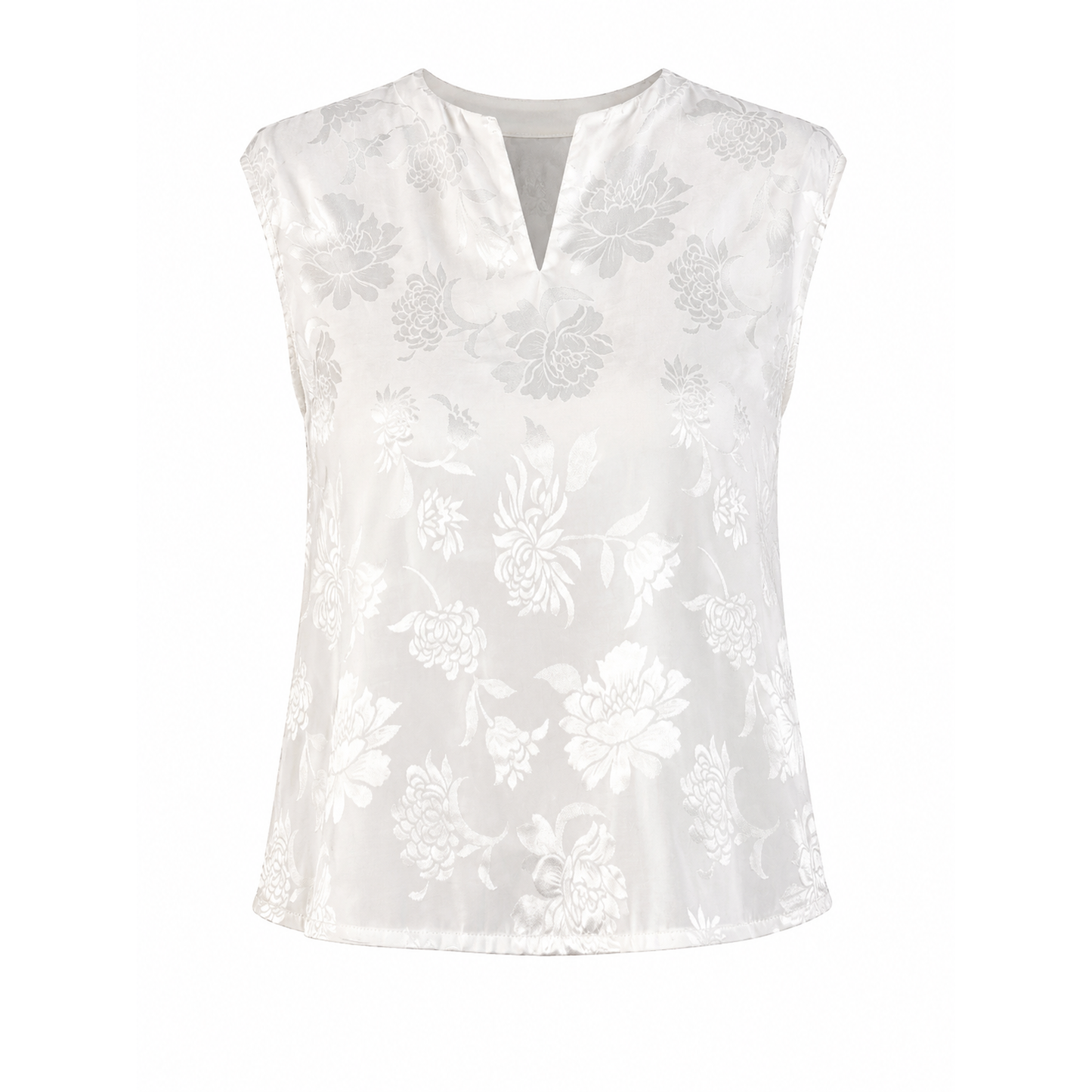 Printed floral white top