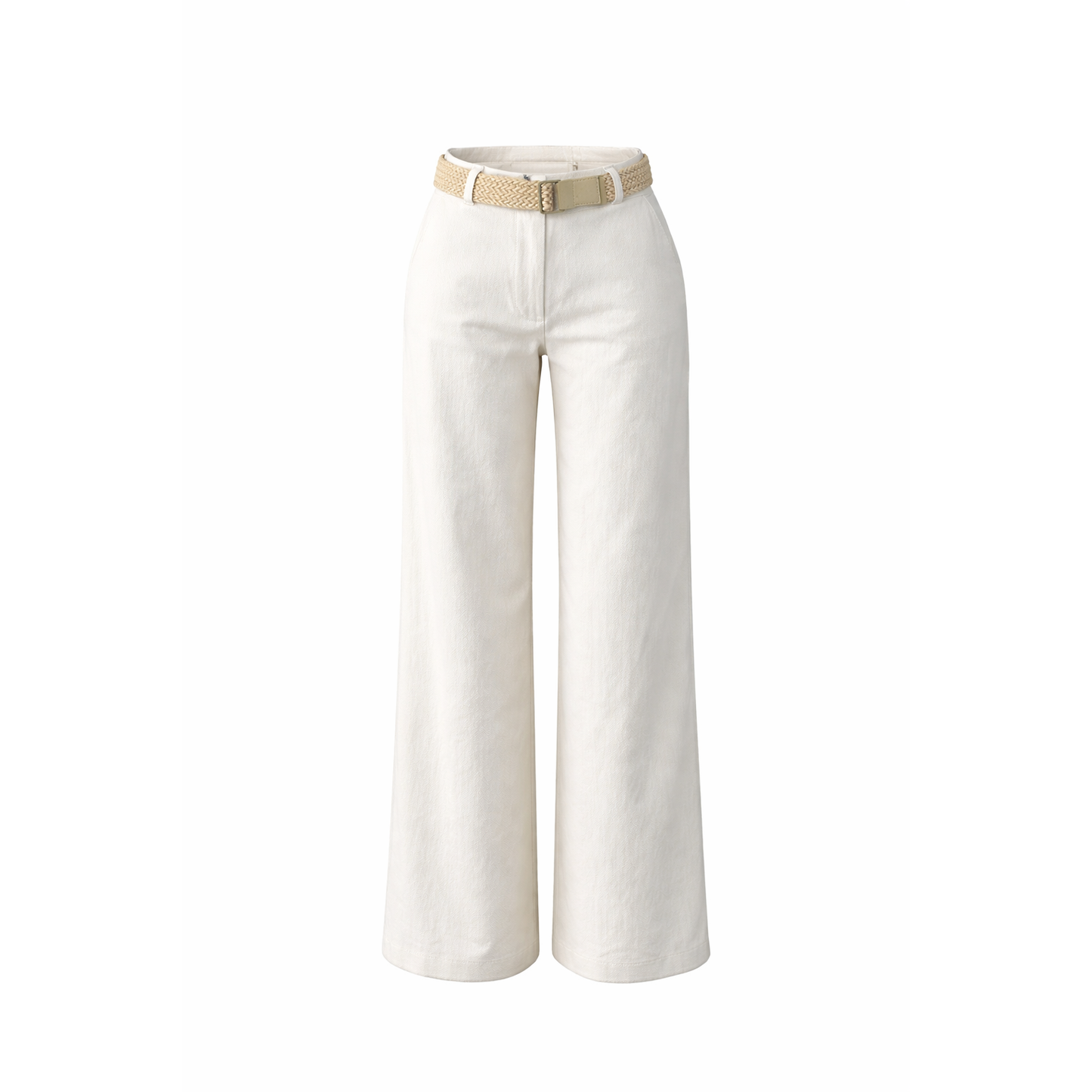 Wide legs white trousers - elastic waistband CHANCE ITALIA
