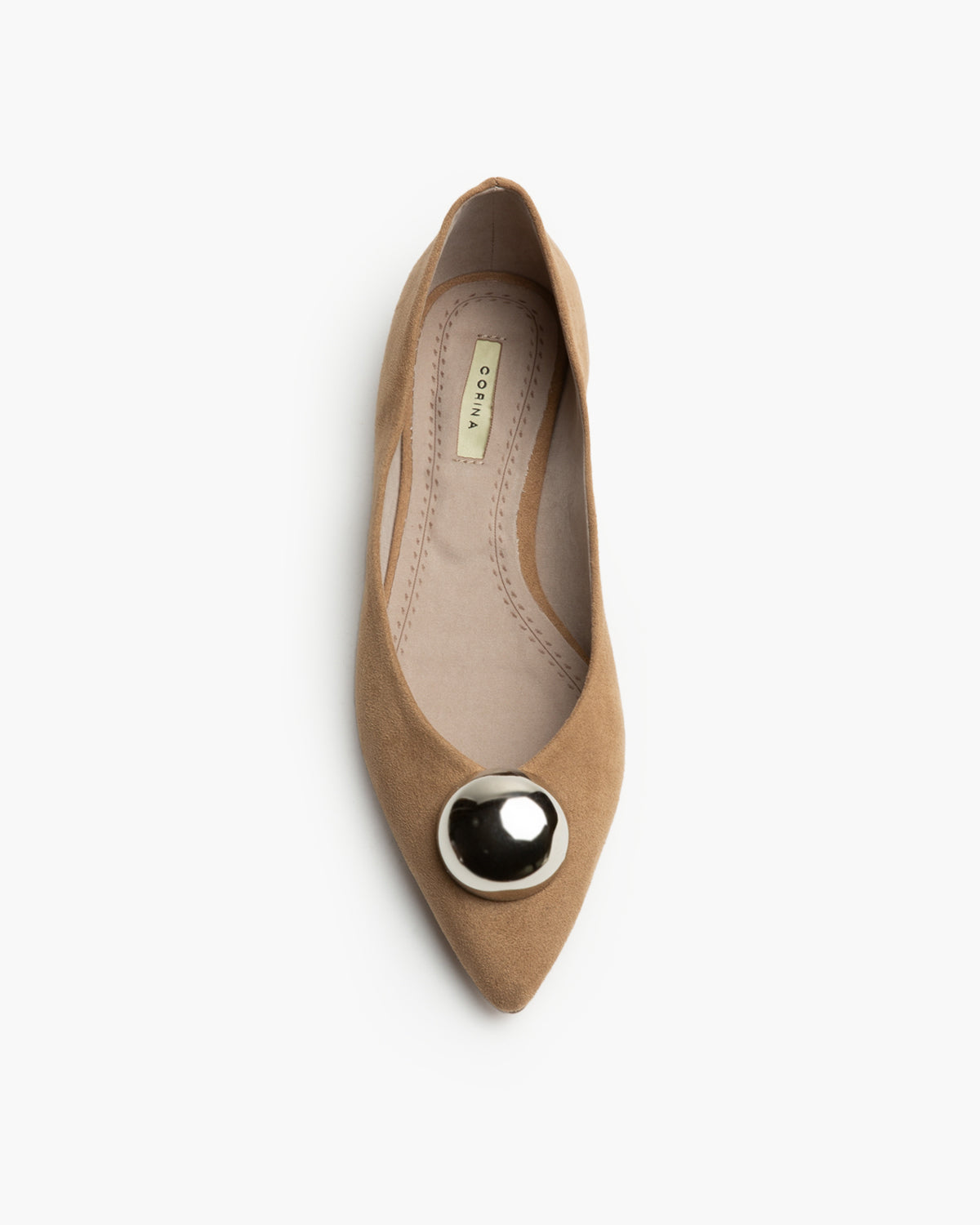 Corina Women Suede Ballerina Camel CORINA
