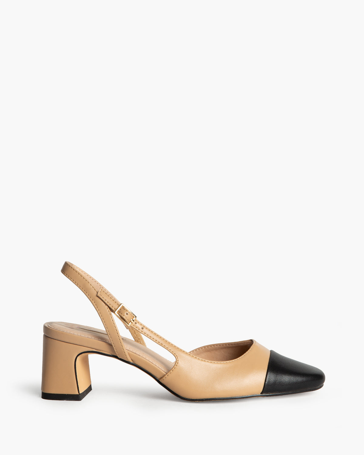Corina High heels shoes: Beige and black CORINA