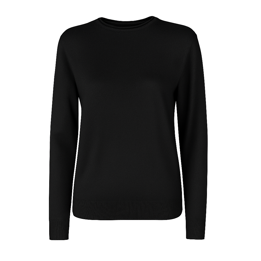 Basic Round neck metallic knit sweater Sunny