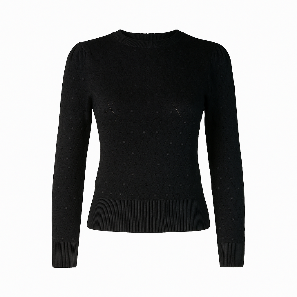 Simple knit sweater with dots