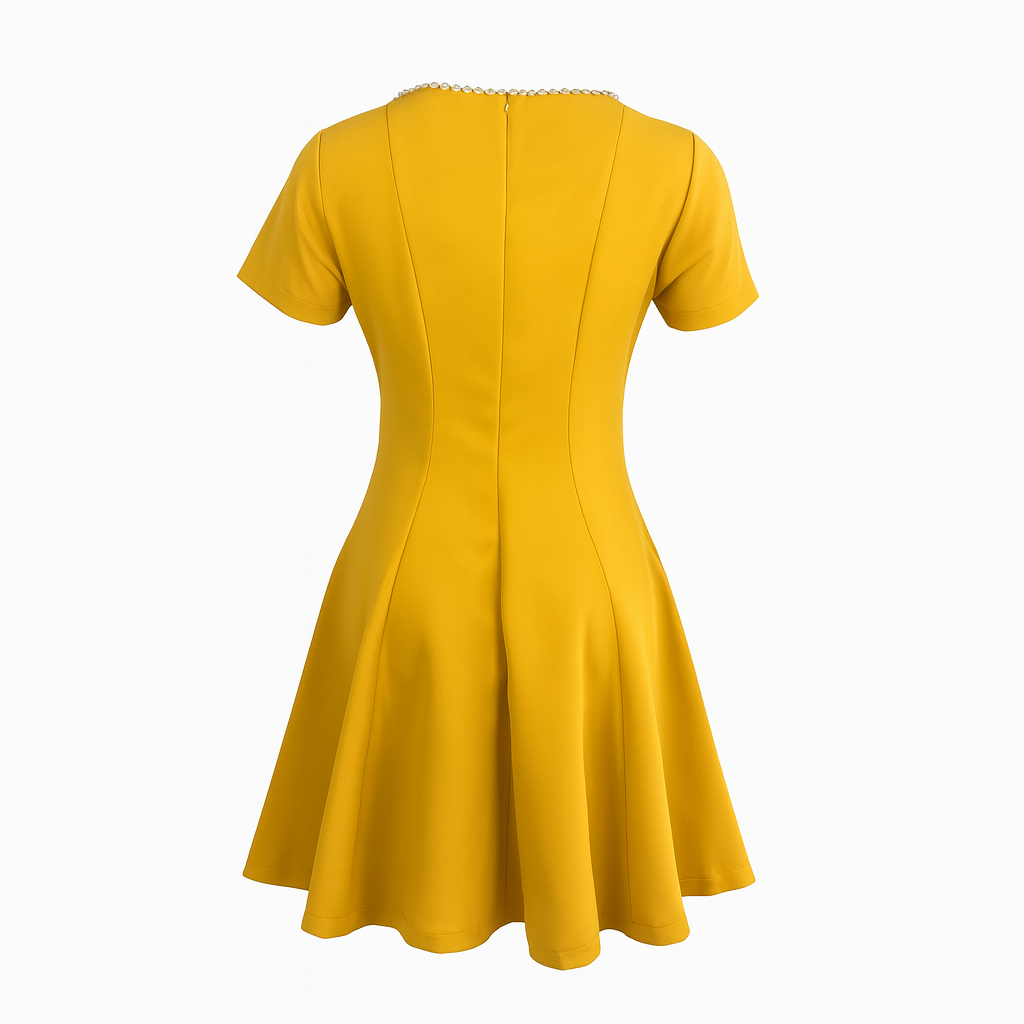 Flare dress with rhinestones