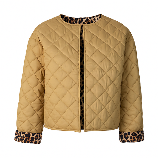 Waterproof Jacket with leopard sleeves