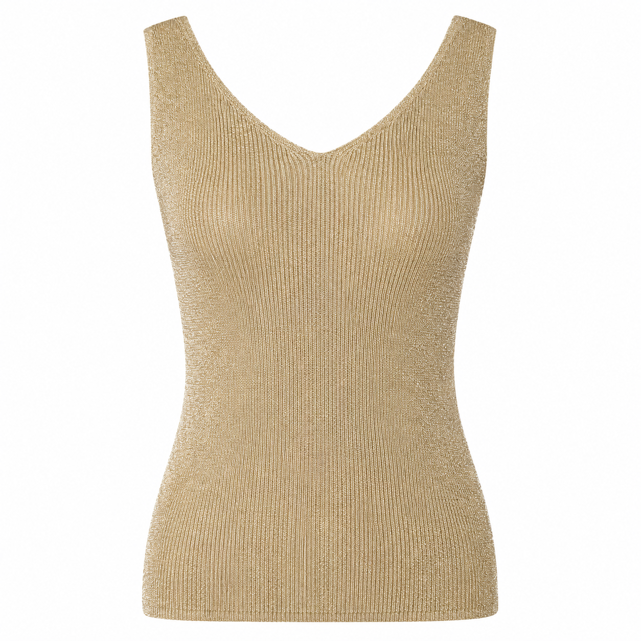 Metallic sleeveless top