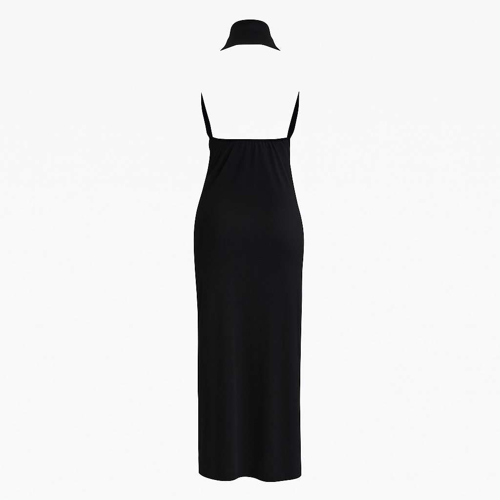 Black dress - open back CHERRY BLUE