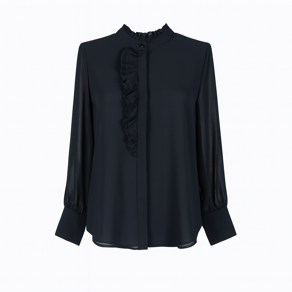 Shirt with tulle details