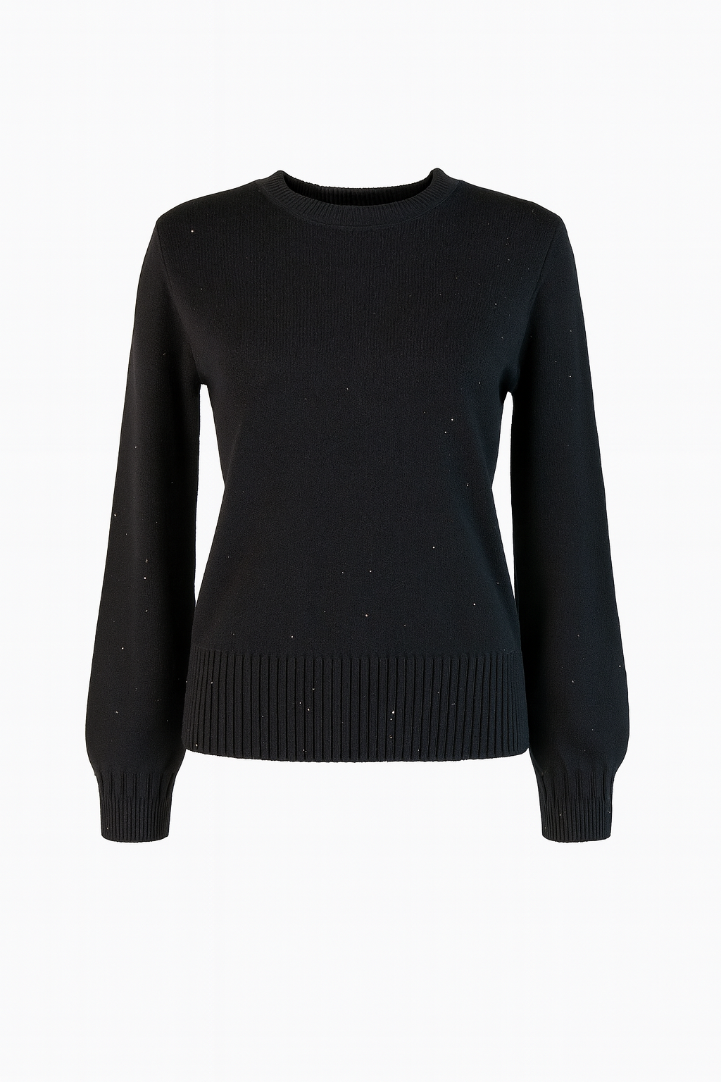 Black knit with micro rhinestones