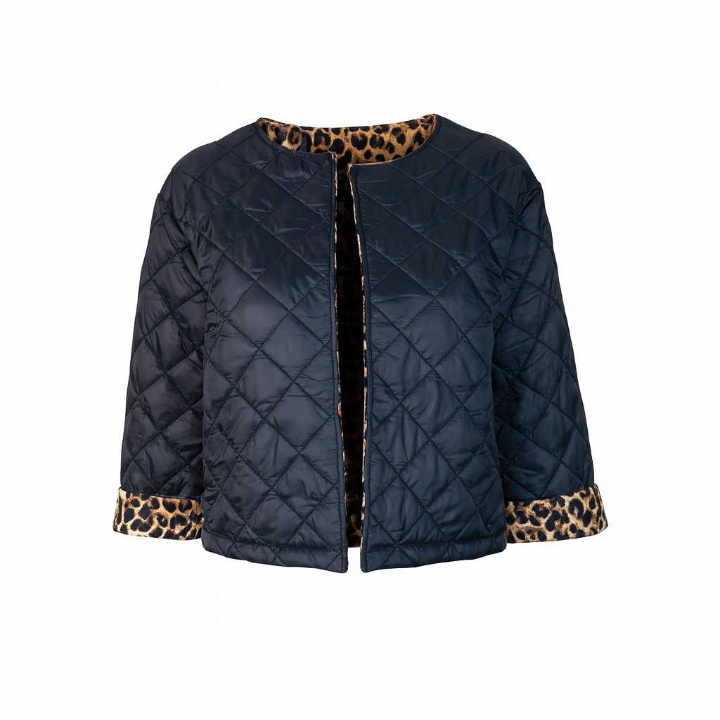 Waterproof Jacket with leopard sleeves