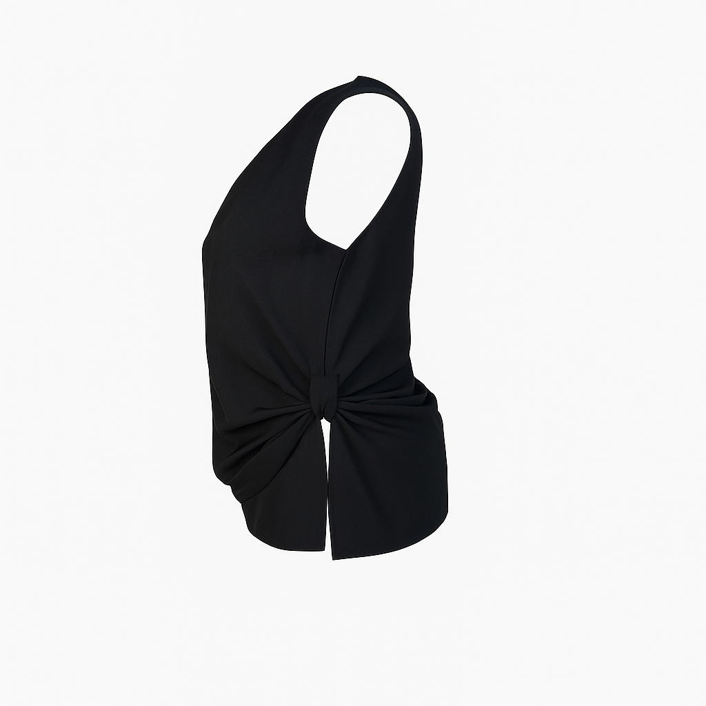 Black sleeveless top