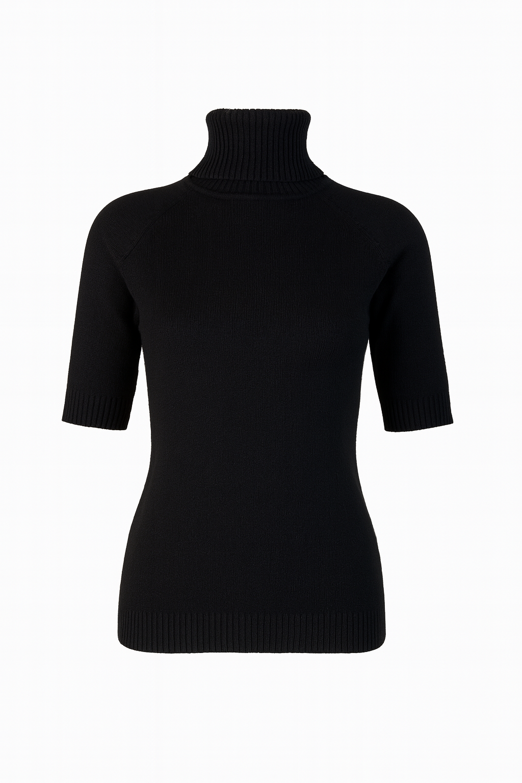 High neck black knit