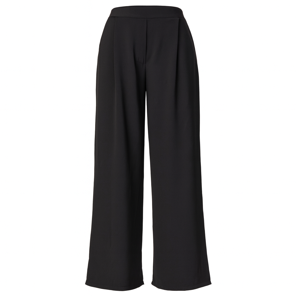 Wide legs trousers with elastic waistband