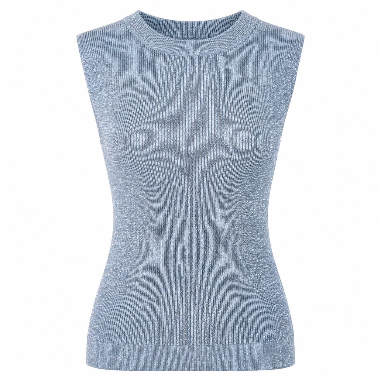 Metallic sleeveless top