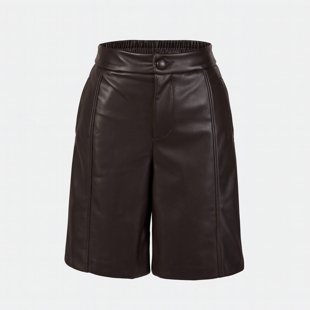 Leather bermuda