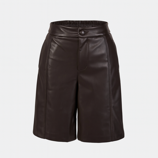 Leather bermuda