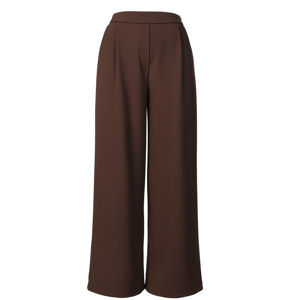 Wide legs trousers with elastic waistband