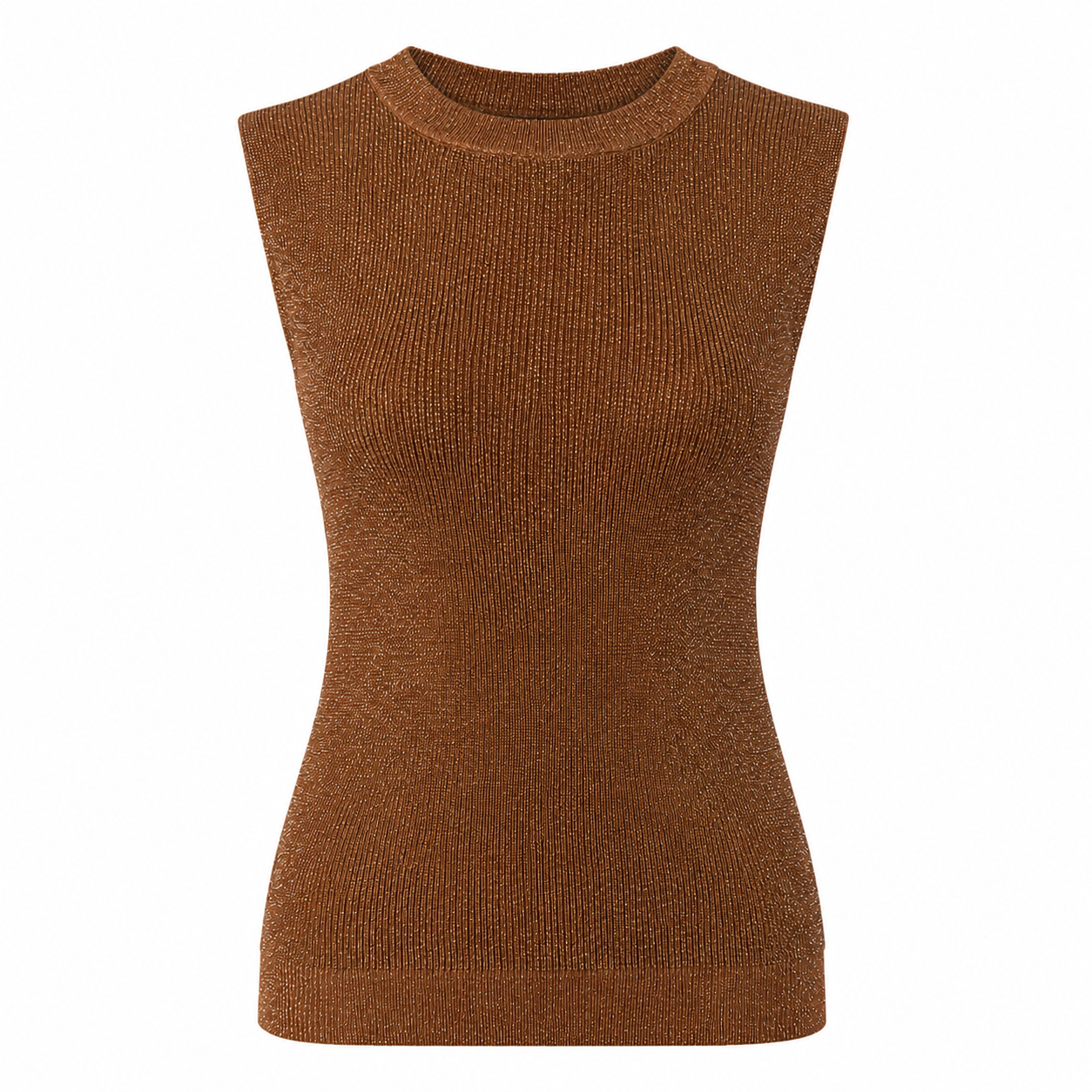 Metallic sleeveless top