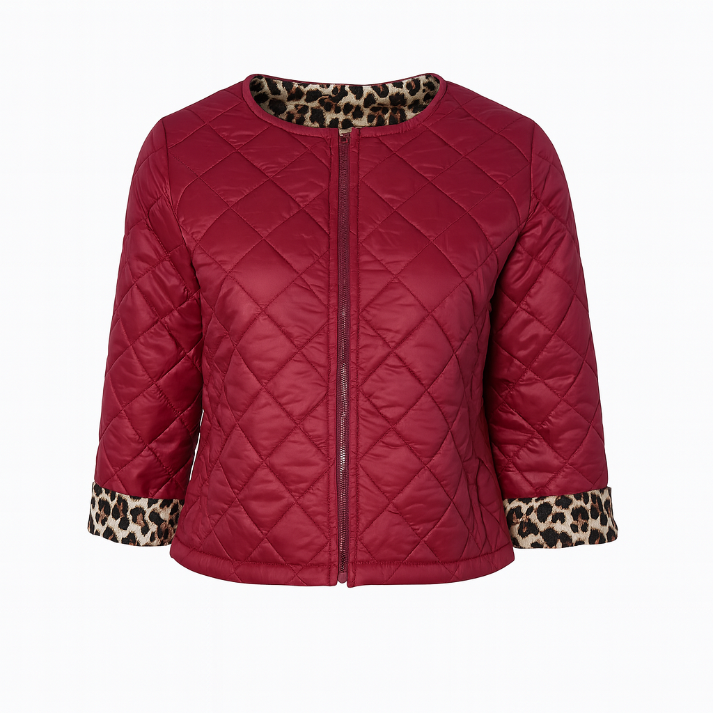 Waterproof Jacket with leopard sleeves