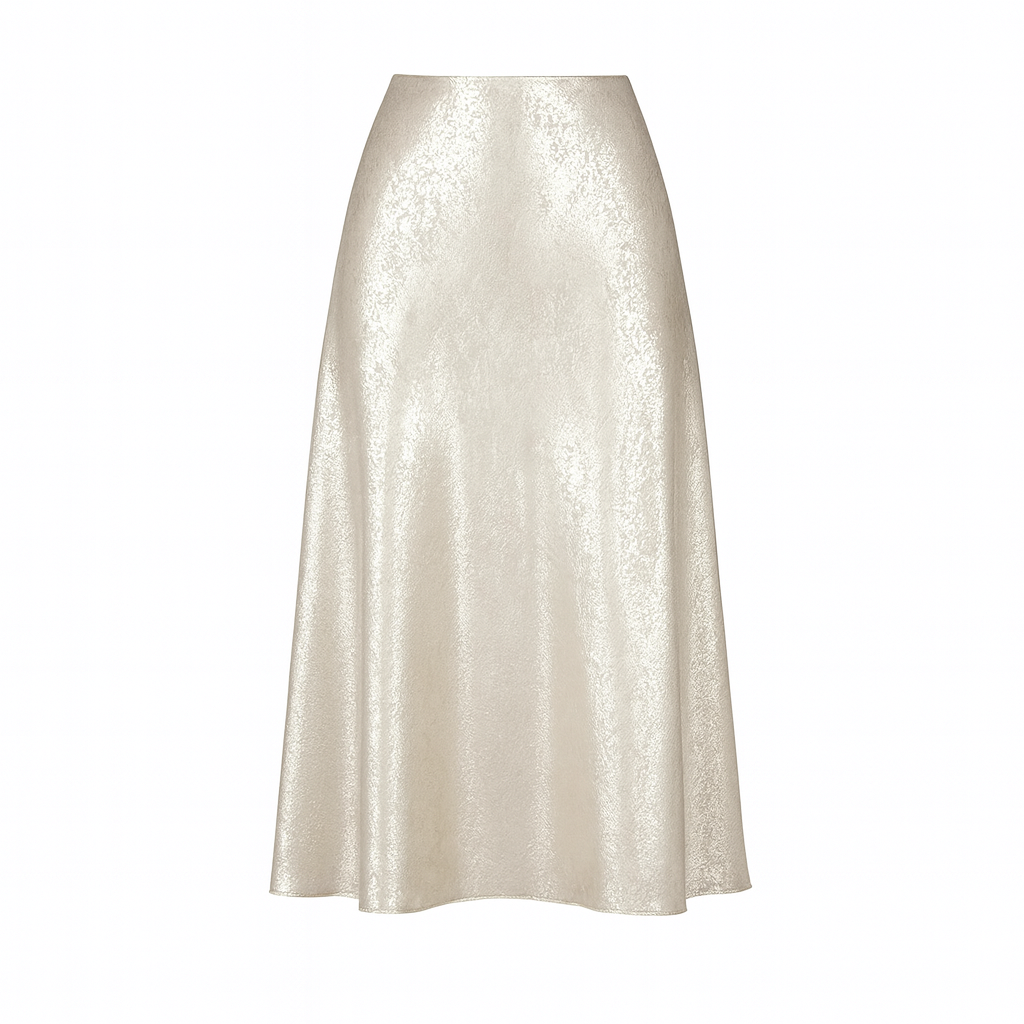 Metallic long skirt with elastic waistband CHANCE ITALIA