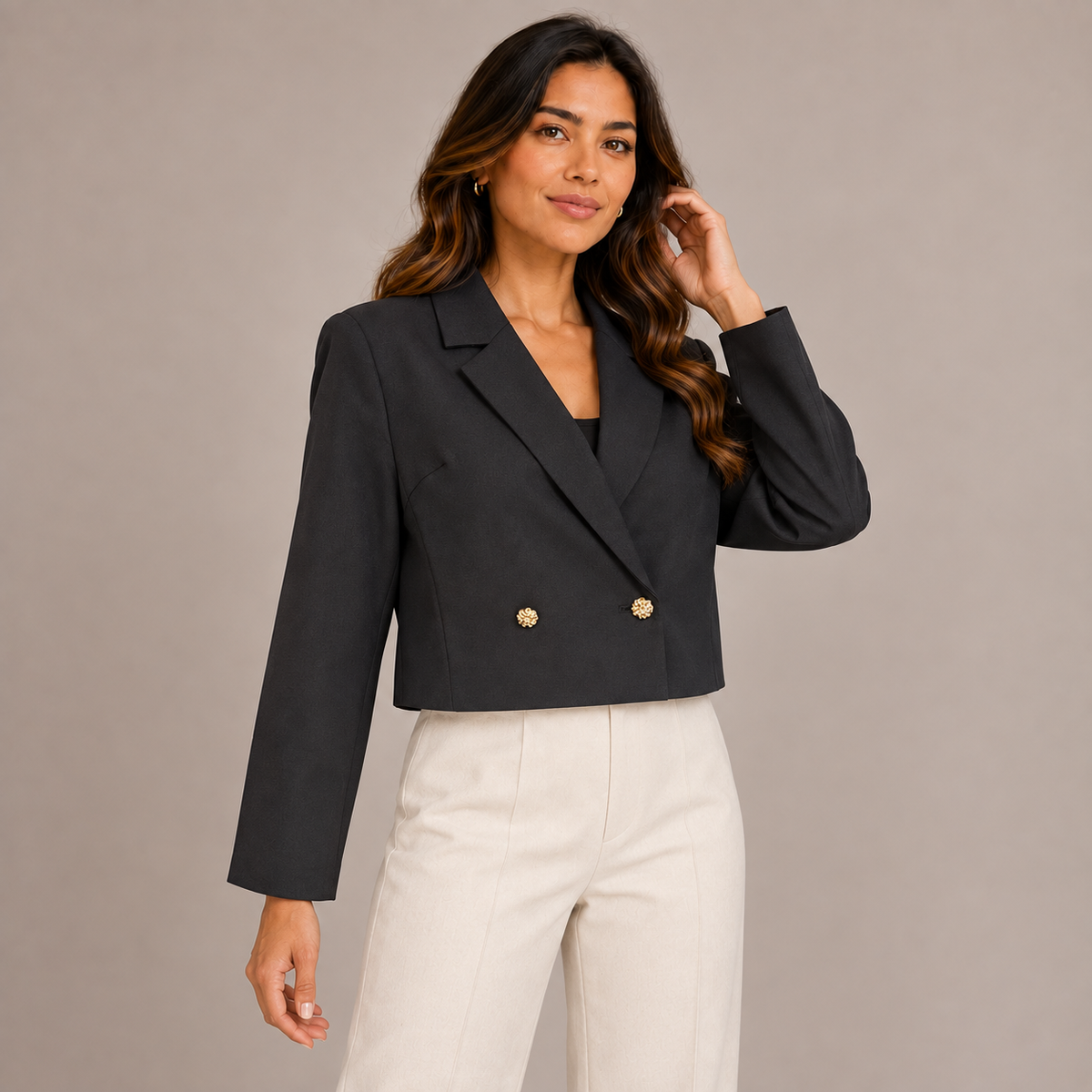 Classic black blazer for women in XL to 3XL – Atelierose Winter 2027