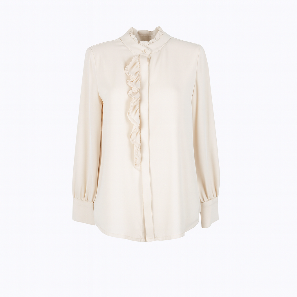 Shirt with tulle details