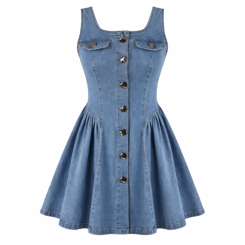 Short Denim dress LOUIZA FASHION