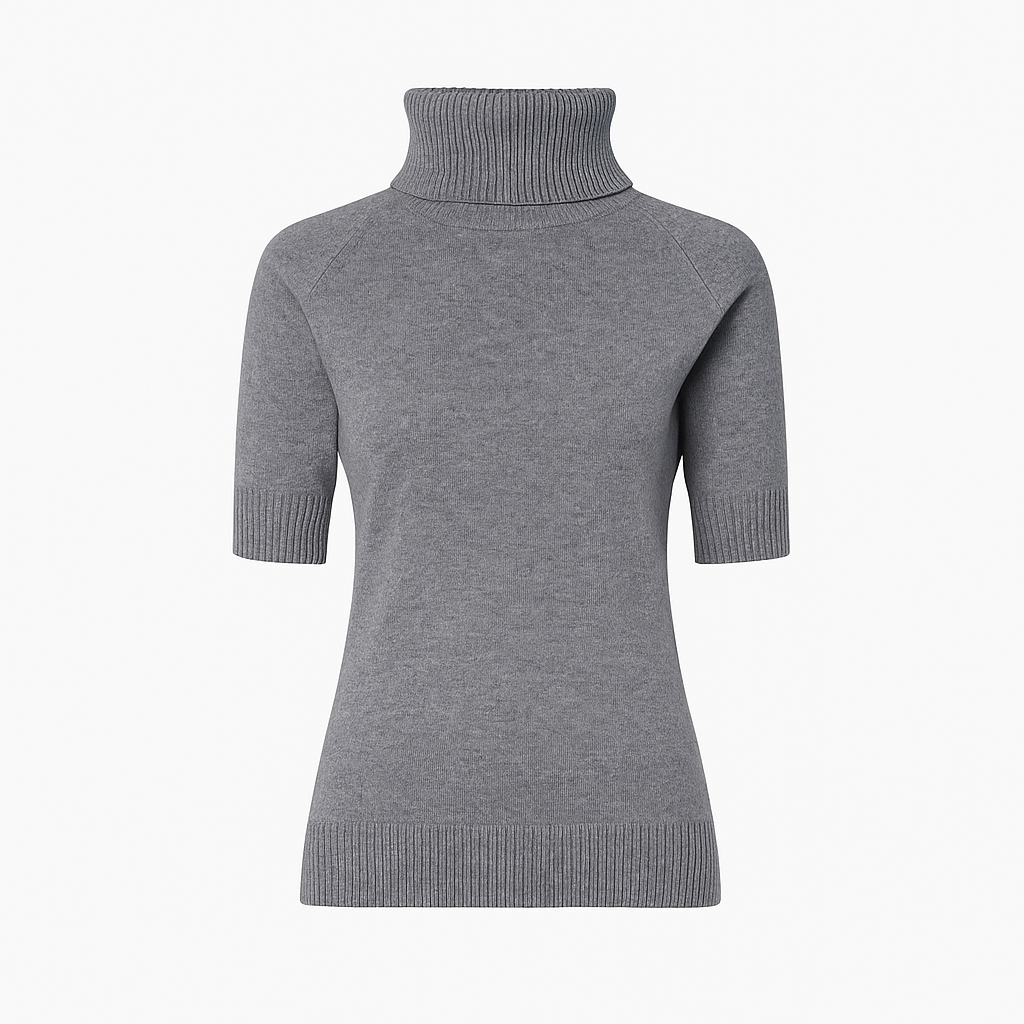 High Collar Grey Knit