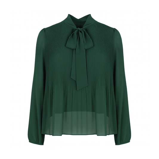 Plain shirt with bow