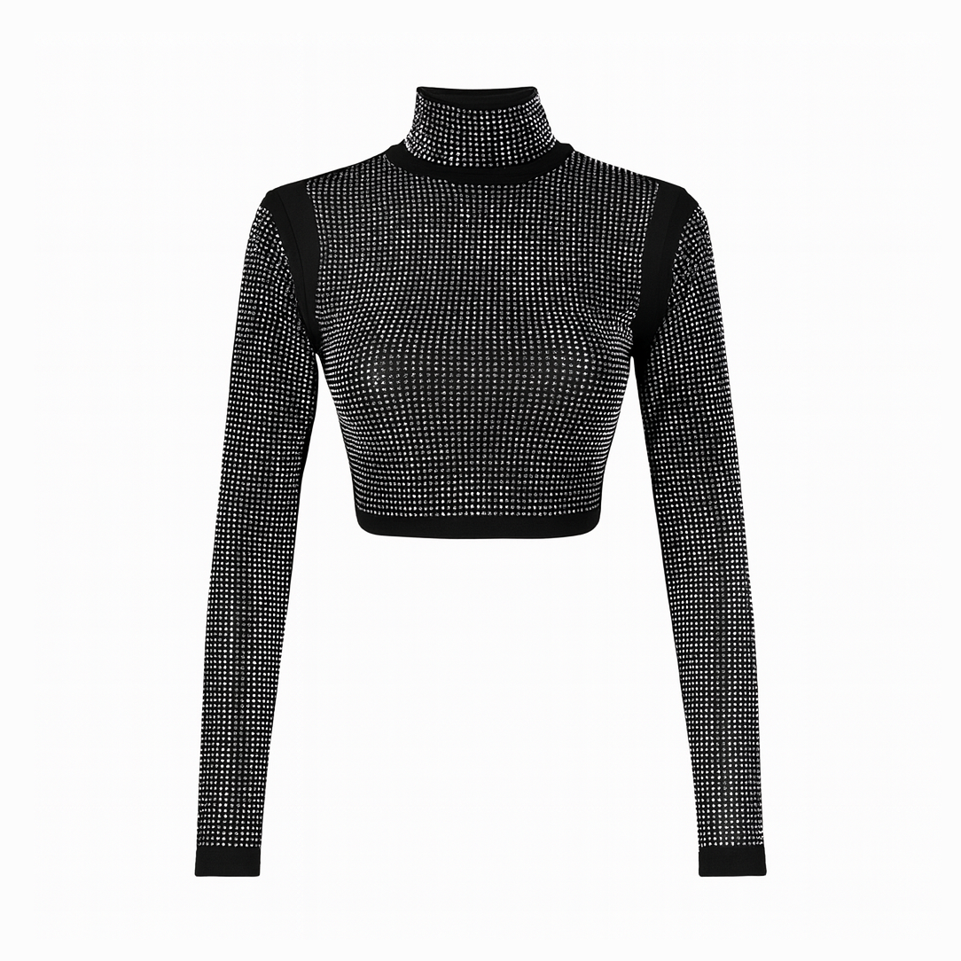 Black and silver top