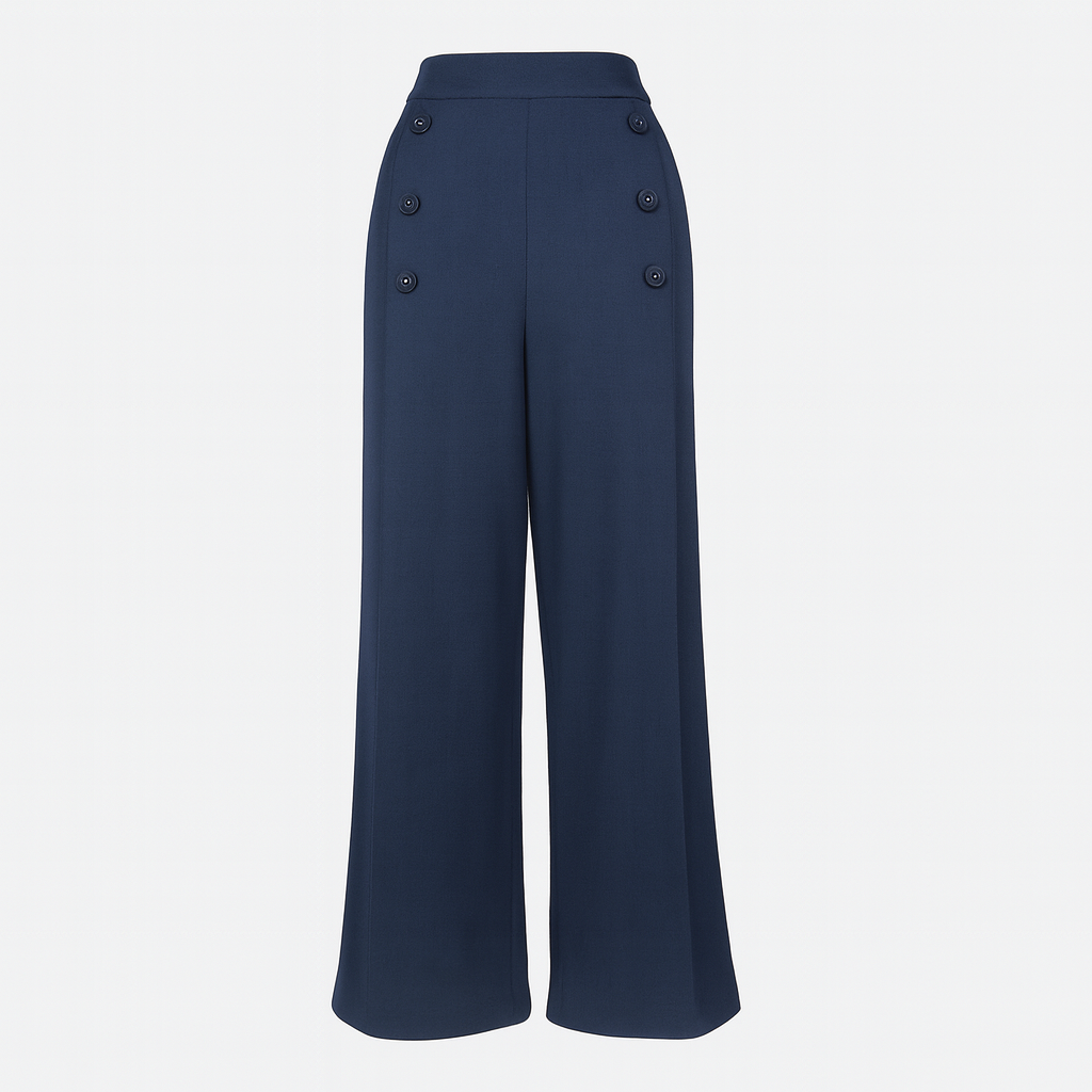 Big size regular pant with buttons