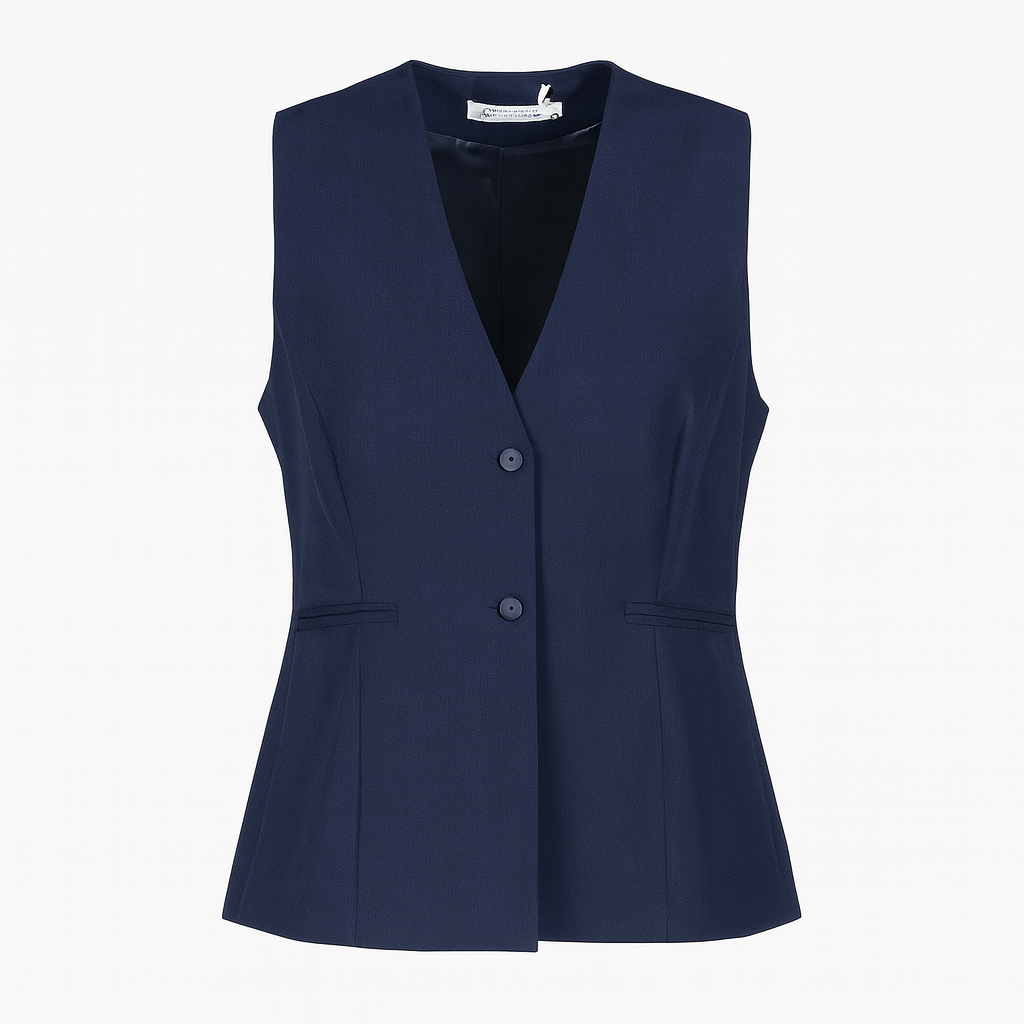 Navy blue vest open back