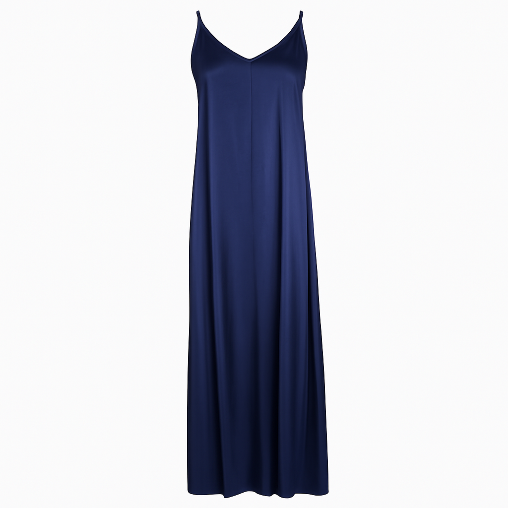 Flowing midi dress dark Blue Navy CHERRY BLUE