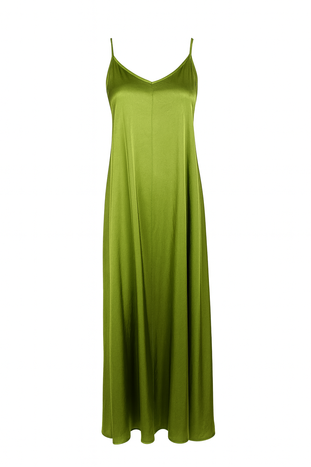 Flowing midi dress Olive Green