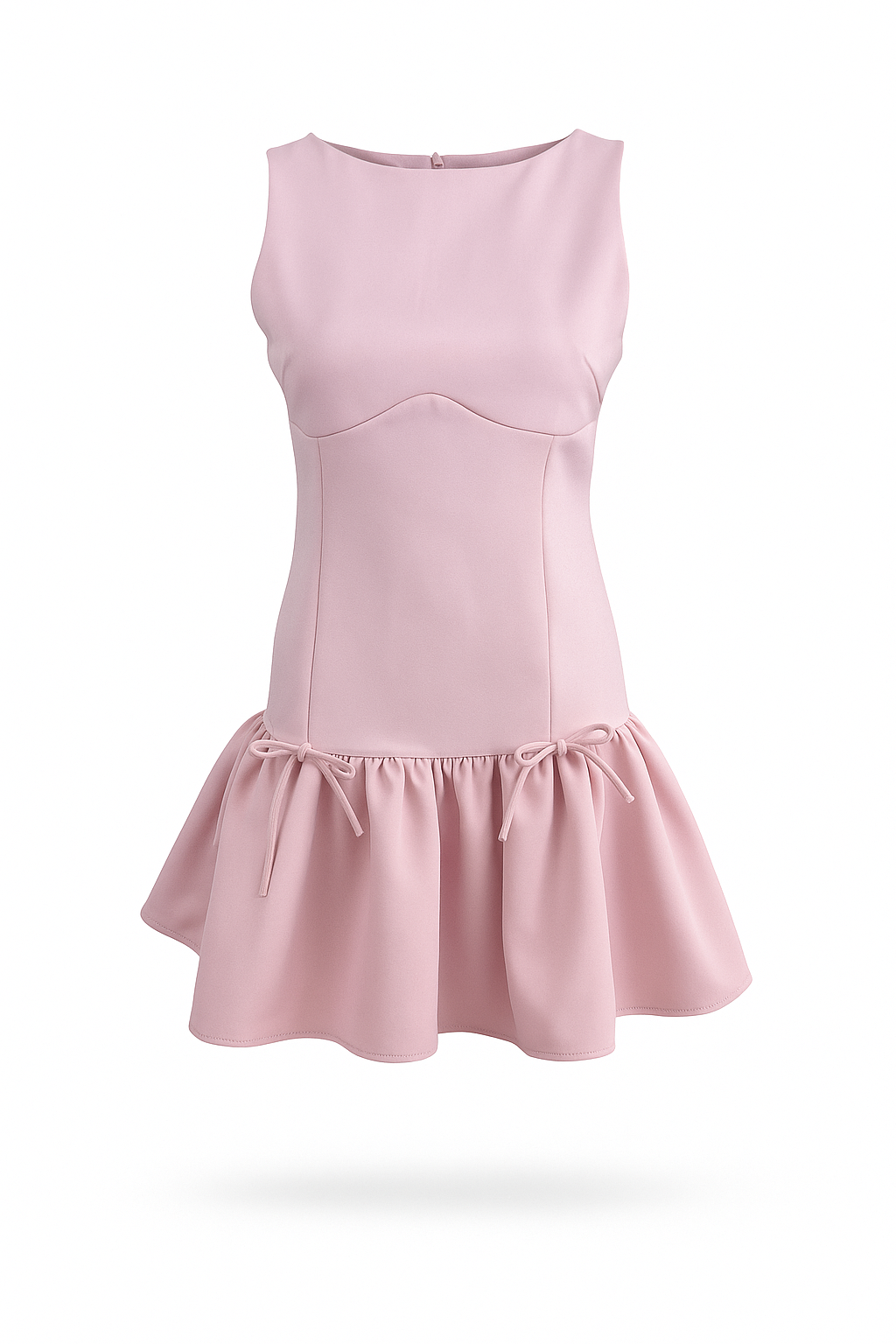 Sleeveless dress with bow details