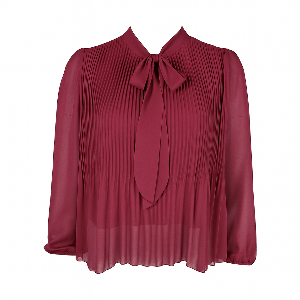 Plain shirt with bow