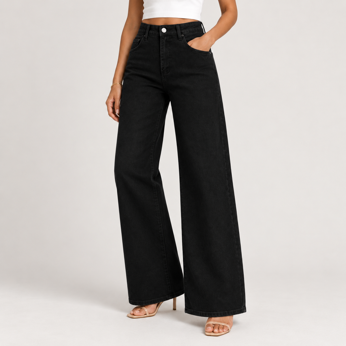 Regular-Fit Black Jeans