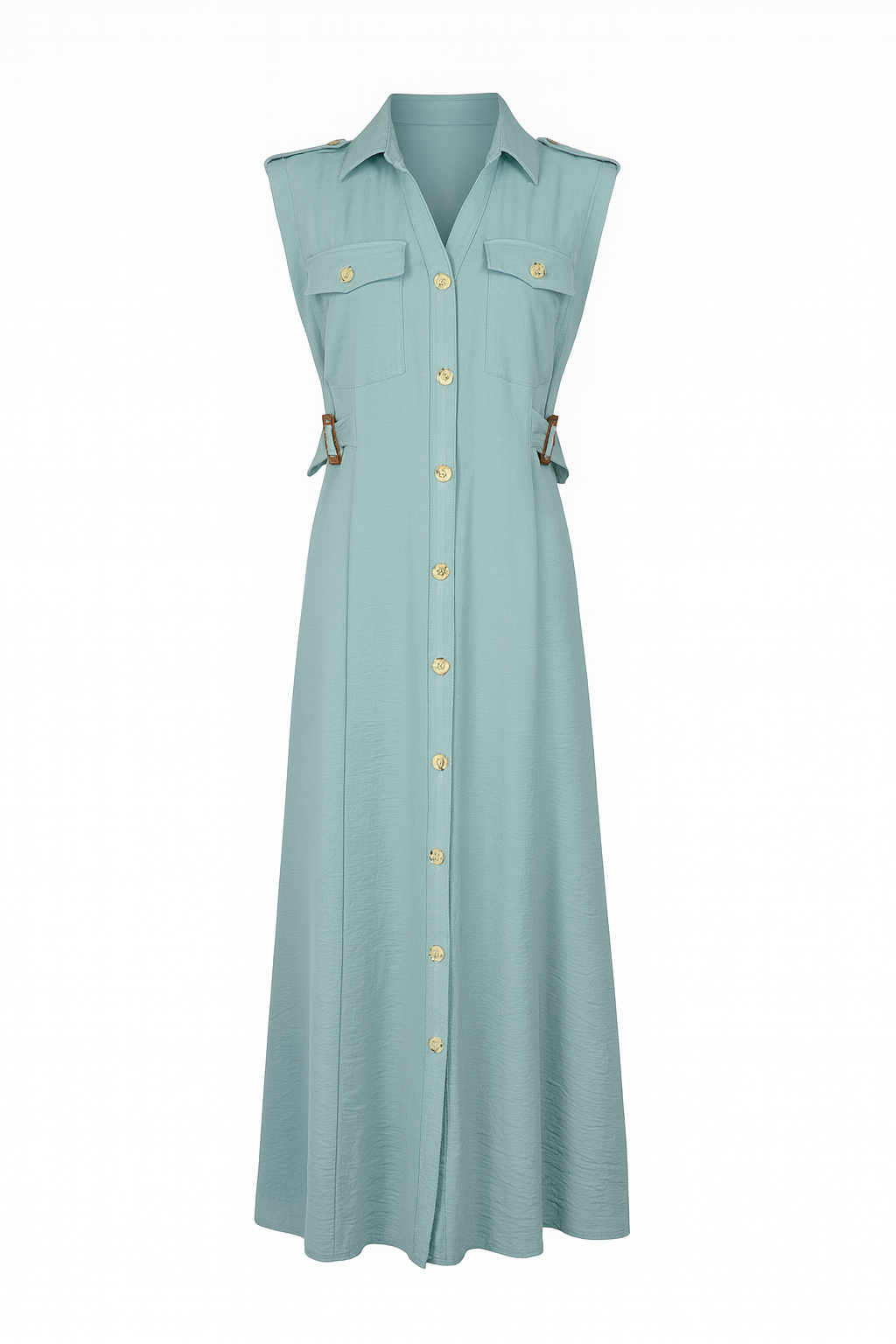 Linen shirt dress