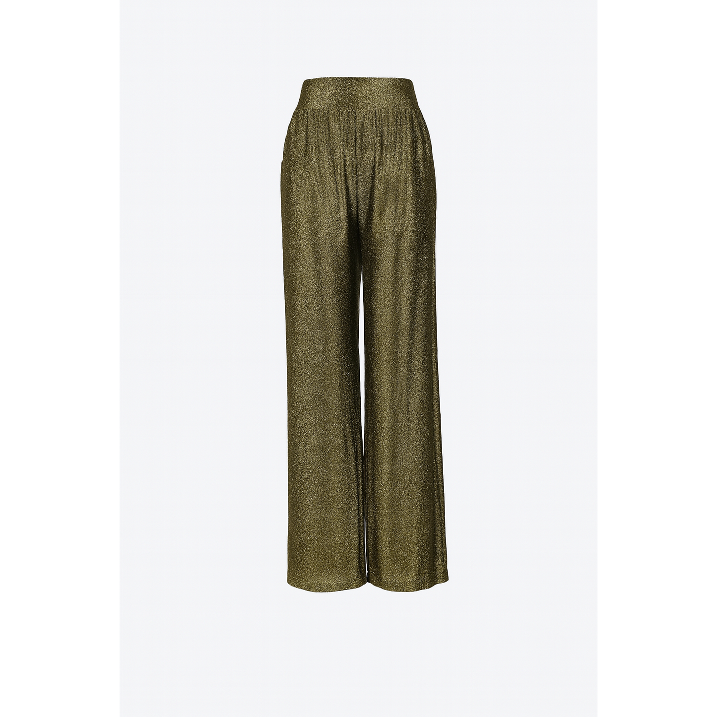 Metallic wide legs pants with elastic waistband H&G