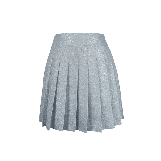 Metallic pleated skirt